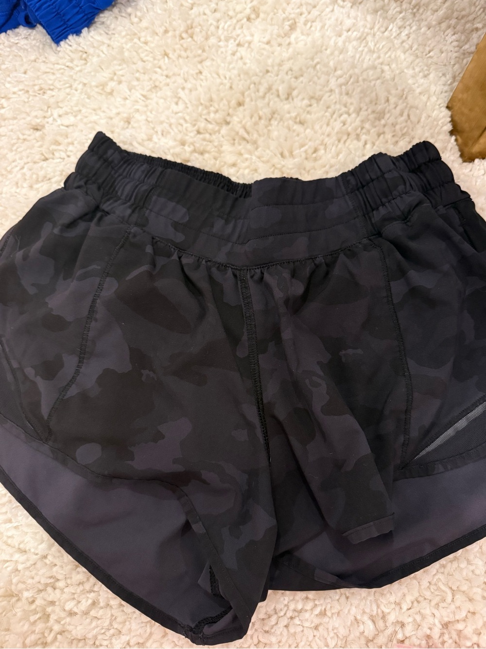 Women's Black Camo Athletic Shorts